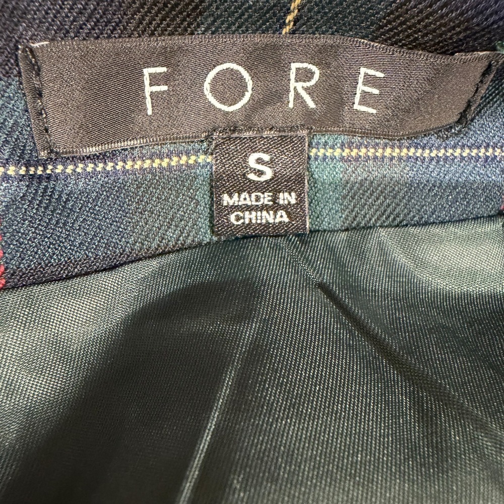 FORE Plaid Blazer Skort Set Dark Academia Preppy Tartan Preppy School Girl Small - Picture 5 of 14